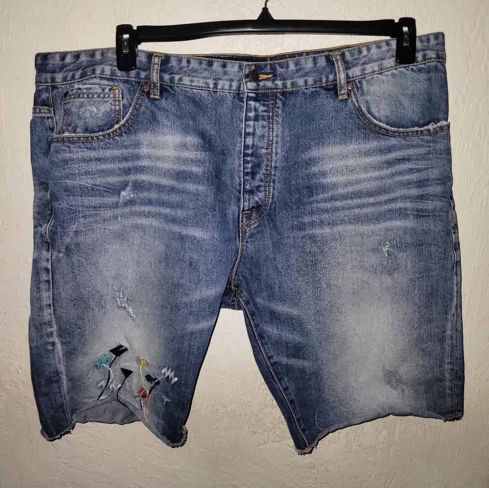 Billionaire Boys Club NWOT denim shorts ssize 42 Multi Color Threads